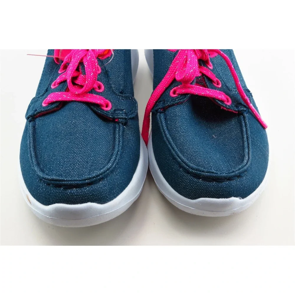 Skechers Toddler Girls'‎ Goga Mat Shoes Size 11 Blue Fabric Lace Up Lightweight